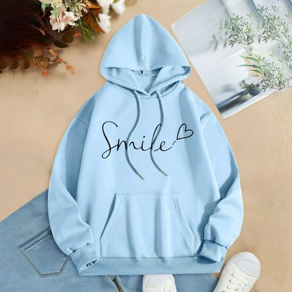 SIYUDAN Women's Hoodies Sweatshirts Long Sleeve Hoodies for Women Pullover Cute Hoodies Green Sweatshirts for Women Fall Sweatshirt Young Women