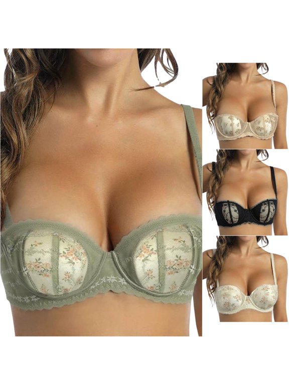 Women's Seamless Full Coverage Wireless Bra Regular Plus Size Soft Support Women Push Up Bras Full Coverage T-Shirt Bra, Size 34-M