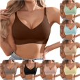 thumbnail image 1 of SIYUDAN Women's Seamless Jelly Gel Wireless Comfort T Shirt Bra Bralette Soft Support Everyday Women Women's Wireless Bra Seamless Bras Full Coverage Bra, Size L, 1 of 7