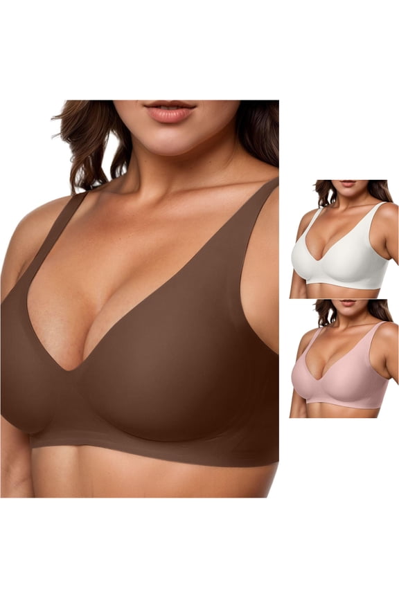 Women's Seamless Rip Comfortable Full Cup Bra Women Womens Seamless Wireless Full Coverage T-Shirt Bra, Size S
