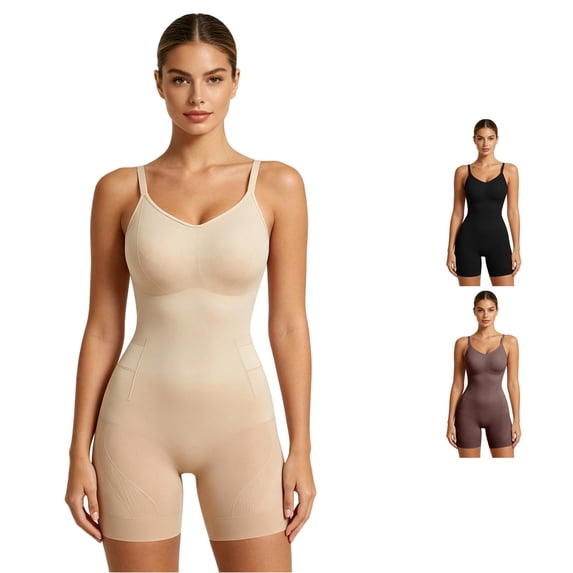 SIYUDAN Women's Seamless Shapewear Bodysuit Tummy Control Waist Cinching XL
