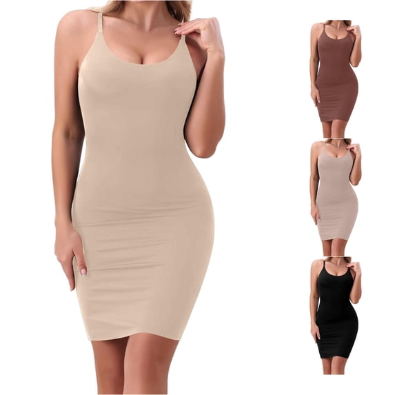 SIYUDAN Women's Shapewear Bodysuit Seamless Body Shaper Dress Under Garment S