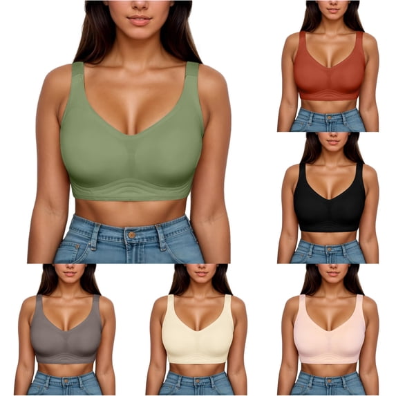 SIYUDAN Women's Sports Bra Strappy Padded Medium Support Yoga Workout Bras for Women Push Up Bras Full Coverage T-Shirt Bra, Size XL