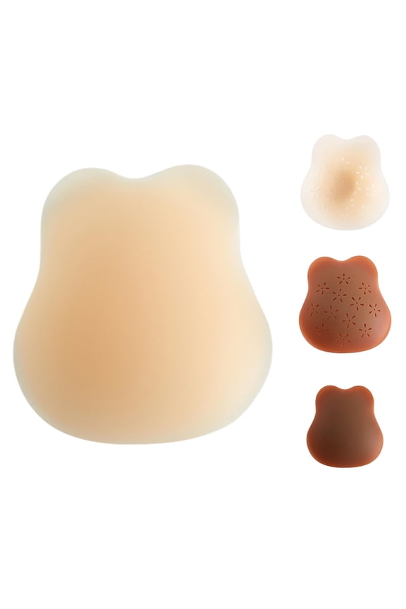 Women's Sticky Pasties Nipple Covers Silicone Strapless Bra Petals Women No Underwire Full Coverage T-Shirt Bra, Size L