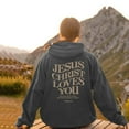 thumbnail image 1 of SIYUDAN Women's Sweatshirts Hoodies Jesus Loves You Hoodies Graphic Letter Print Sweatshirt Oversized Pullover Hoodie Fall Clothes For Women Trending Fashion, 1 of 5