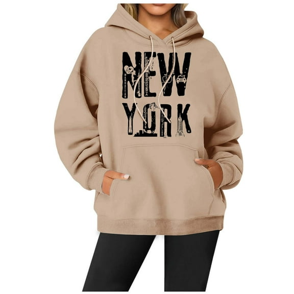 SIYUDAN Women's Sweatshirts Hoodies Long Sleeve Hoodie Hoodies for Women Pullover Oversized Hoodie for WomenRed Crewneck Fall Womens Clothes Women's Clothes
