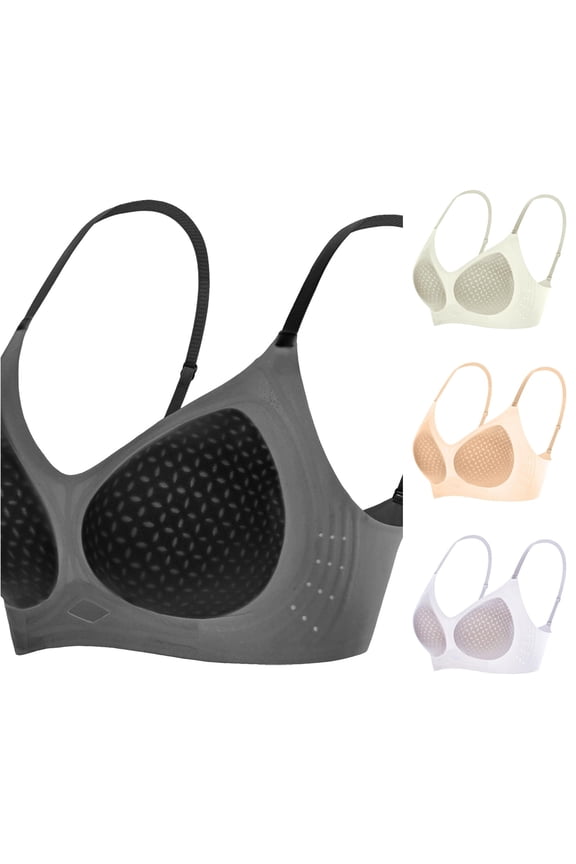 Women's Ultra Thin Jelly Gel Breathable Underwire Bra Cover Pulls Together Thin Straps to Secure Cup, Size XL