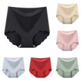 thumbnail image 1 of SIYUDAN Womens High Waist Seamless Silk Breathable Plus Size Summer Thin Briefs for 65-75KG, 1 of 6
