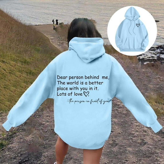 SIYUDAN Womens Hoodie Long Sleeve Women's Hoodies Pullover Soft HoodiePink Hoodies Woman Women Fall Clothes Preppy Clothes Teen Girl