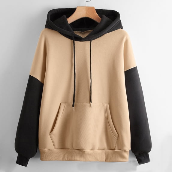 SIYUDAN Womens Hoodie Long Sleeve Womens Hoodies Pullover Graphic Hoodies for WomenKhaki Sweatshirt Fall Sweatshirts for Women Trending Fashion