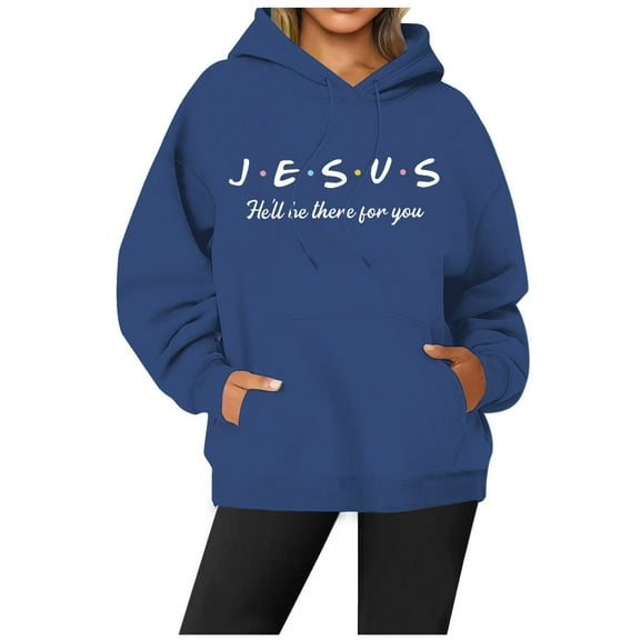 SIYUDAN Womens Hoodie Trust in the Lord Hoodies Graphic Letter Print Sweatshirt Oversized Pullover Hoodie Womens Fall Outfits 2025 Clothes Women