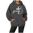 thumbnail image 1 of SIYUDAN Womens Hoodies Christian Sweatshirts Graphic Letter Print Sweatshirt Oversized Womens Pullover Sweatshirt Cute Fall Clothes Women's Fashion Hoodies & Sweatshirts, 1 of 3