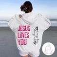 thumbnail image 1 of SIYUDAN Womens Hoodies Christian Sweatshirts Letter Print Christian Sweatshirt Oversized Pullover Hoodie Sweatshirt Fall Tops Clothing, 1 of 5
