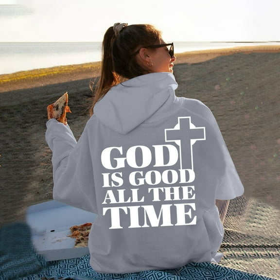 SIYUDAN Womens Hoodies Jesus Loves You Hooded Sweatshirts Letter Print Hoodies Oversized Womens Pullover Sweatshirts Womens Winter Tops Preppy Clothes