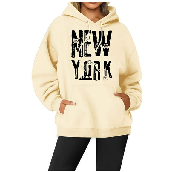 SIYUDAN Womens Hoodies Long Sleeve Pullover Hoodies for Women Cozy Sweatshirts for WomenWatermelon Red Sweatshirt women s Fall Outfits 2025 Street Style Clothes