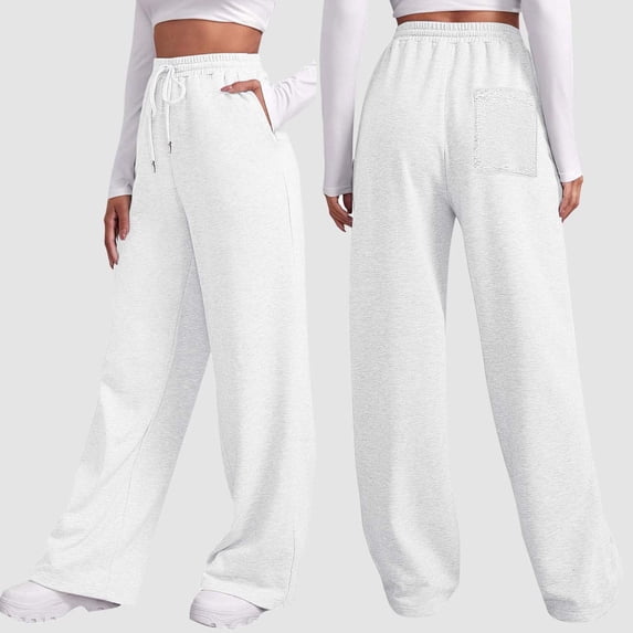 SIYUDAN Womens Pants Business Casual Pants For Women White Adult Baggy Pants Women Lounge Pants Wide Leg Trousers Womens Fall Pants