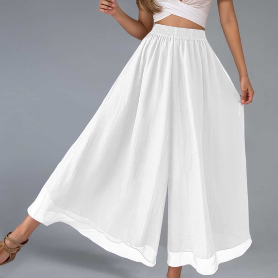 SIYUDAN Womens Pants Casual Pants For Women WhiteAdult Work Pants Women Lightweight Summer Pants Women High Waisted Wide Leg Pants With Pockets Fall Pants For Women