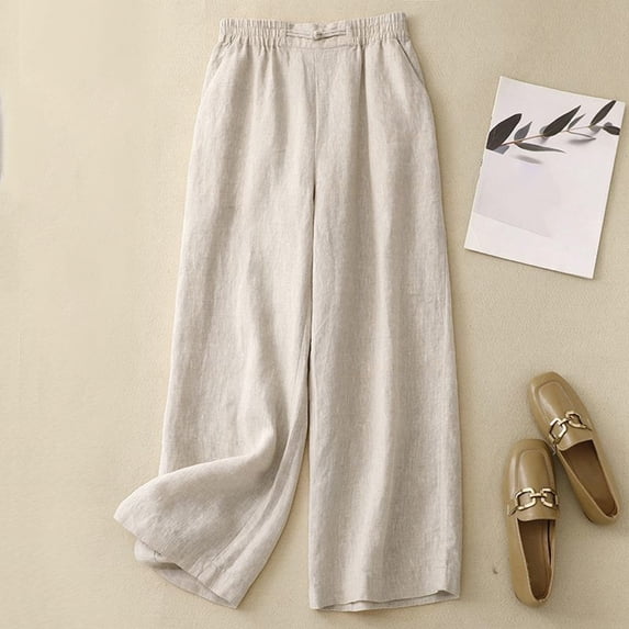 SIYUDAN Womens Pants Pants For Women Casual Beige Adult Yoga Pants Womens Comfy Work Pants Womens High Waisted Pants With Pockets Women Summer Pants