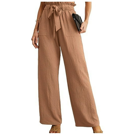SIYUDAN Womens Pants Women'S Casual Pants KhakiAdult Baggy Pants Loose Womens Pants Womens Wide Leg Pants With Pockets Summer Pants For Women 2025