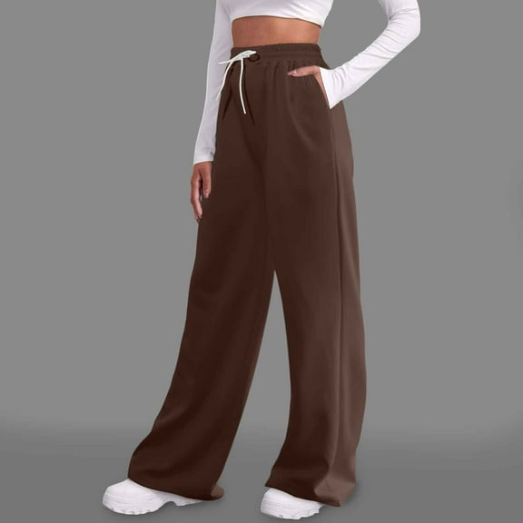 SIYUDAN Womens Pants Womens Casual Pants Coffee Adult Work Pants Women Loose Pants For Women Summer High Waist Pants Women Women'S Fall Pants