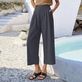 thumbnail image 1 of SIYUDAN Womens Pants Womens Casual Pants GreyAdult Pants For Women Lounge Pants Women High Waisted Trousers With Pockets Fall Pants, 1 of 6