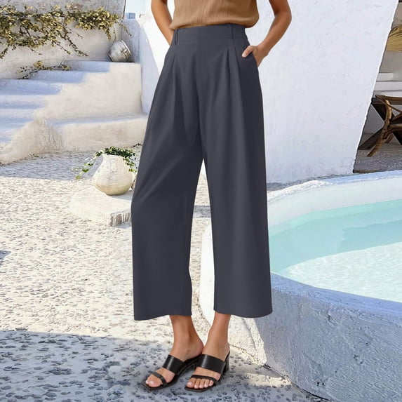 SIYUDAN Womens Pants Womens Casual Pants GreyAdult Pants For Women Lounge Pants Women High Waisted Trousers With Pockets Fall Pants