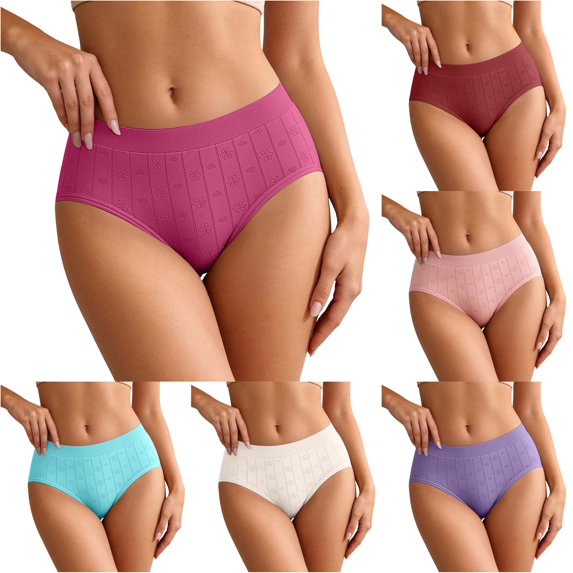 SIYUDAN Womens Seamless Panties No Wedgie Everyday Triangle Underwear Smooth Casual Fit, Size M