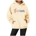 thumbnail image 1 of SIYUDAN Womens Sweatshirt Hoodies Christian Sweatshirts Letter Print Sweatshirt Oversized Pullovers For Women Fall Essentials Streetwear, 1 of 3