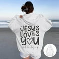 thumbnail image 1 of SIYUDAN Womens Sweatshirt Hoodies Christian Sweatshirts Letter Print Sweatshirt Oversized Womens Pullover Sweatshirts Fall Clothing Women 2025 College Wear, 1 of 5