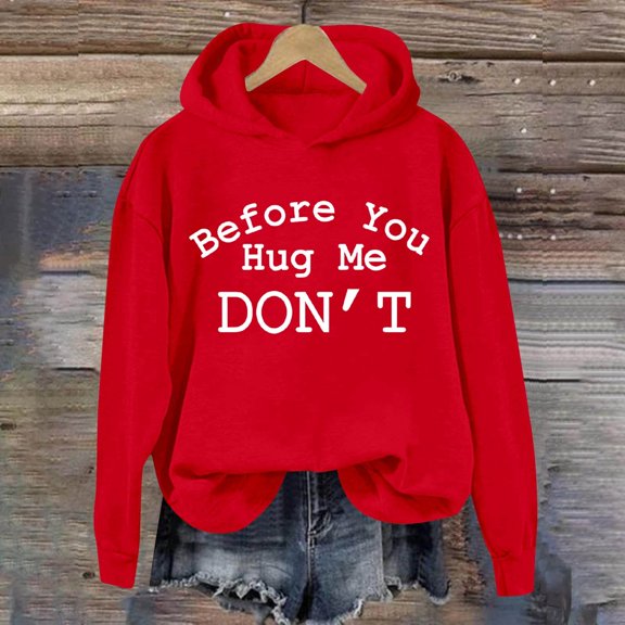 SIYUDAN Womens Sweatshirt Hoodies Long Sleeve Pullover Hoodies Unisex HoodieBlue Sweatshirts Fall Tops Women’S Clothing