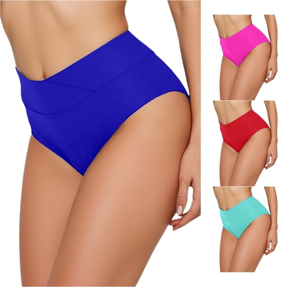 SIYUDAN Womens Swim Bottom High Waist Retro Basic Full Coverage Tankini Briefs, Size XXL