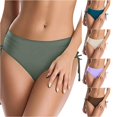 thumbnail image 1 of SIYUDAN Womens Swimwear High Waisted Bikini Bottom Tie Side Solid Color Swim Pants, Size XL, 1 of 5