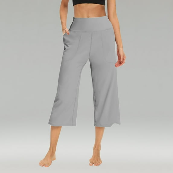 SIYUDAN Womens Trousers Business Casual Outfits For Women GreyAdult Pants Comfy Work Pants Wide Leg Elastic Waist Pants For Women Summer Pants For Women 2025