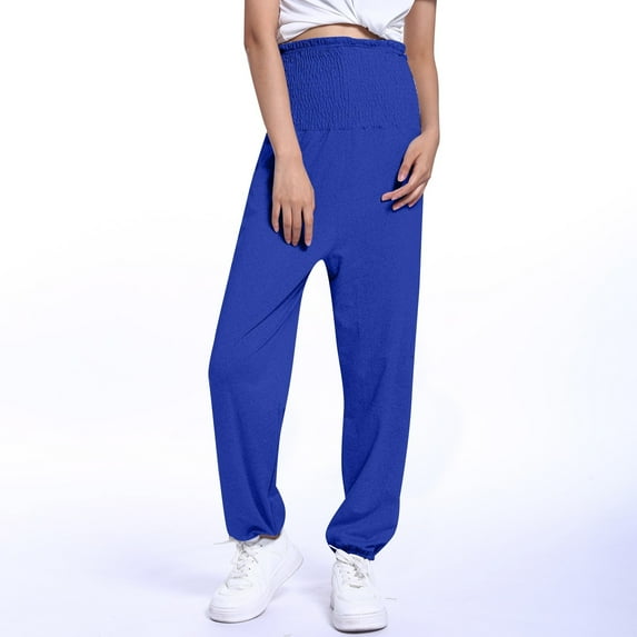 SIYUDAN Womens Trousers Business Casual Pants For Women Blue Adult Pants Women Womens Comfy Pants Elastic Waist Pants For Women With Pockets Women'S Fall Pants
