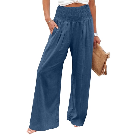 SIYUDAN Womens Trousers Casual Pants For Women Dark Blue Adult Work Pants Women Comfy Work Pants Women Wide Legged Pants Fall Pants For Women