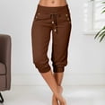 thumbnail image 1 of SIYUDAN Womens Trousers Women Pants Casual Brown Adult Pants Women Loose Pants Wide Leg Cargo Pants For Women Women Fall Pants, 1 of 5