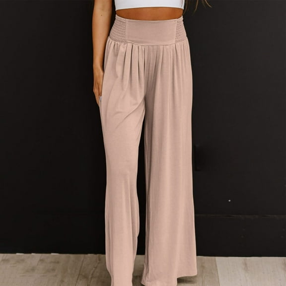 SIYUDAN Womens Trousers Women'S Casual Pants Pink Adult Yoga Pants Lounge Pants For Women Wide Leg Trousers Womens Summer Pants