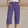 thumbnail image 1 of SIYUDAN Womens Trousers Womens Casual Pants Light Purple Adult Yoga Pants Loose Sweatpants Women Wide Leg Womens Pants Summer Pants For Women 2025, 1 of 4
