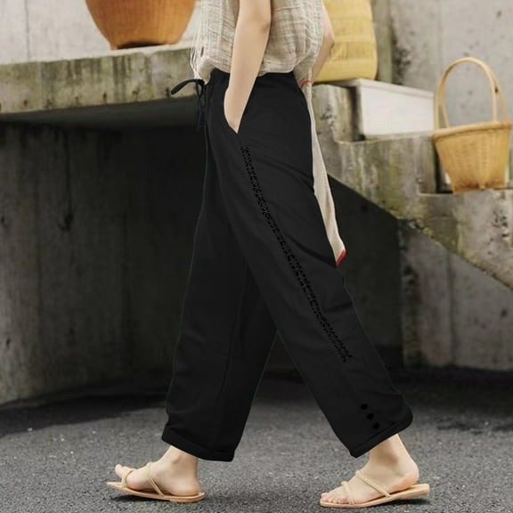 SIYUDAN Womens Trousers Womens Pants Casual Black Adult Pants Loose Work Pants For Women Womens Wide Leg Pants Fall Pants