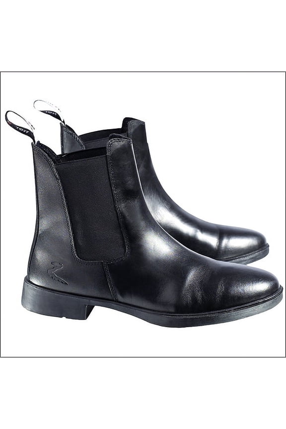 SIZE 2 (CHILD) HORZE LIGHTWEIGHT PADDOCK JODHPUR RIDING BOOTS ELASTIC BLACK