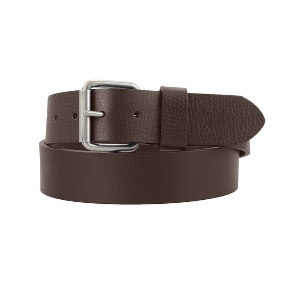 SIZE 48- ASSEMBLED IN USA 38 MM BROWN MILLED BELT FROM US STEER & ANTQ NCK US ROLLER BUCKLE