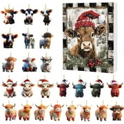 SIfdSeng Christmas Home Decor 2024 Christmas Holiday Advent Calendar Advent Calendar Collectible Funny Cow Set Commemorative Collectible Christmas Home Decor Blind Box Doll Blind Box Plushies