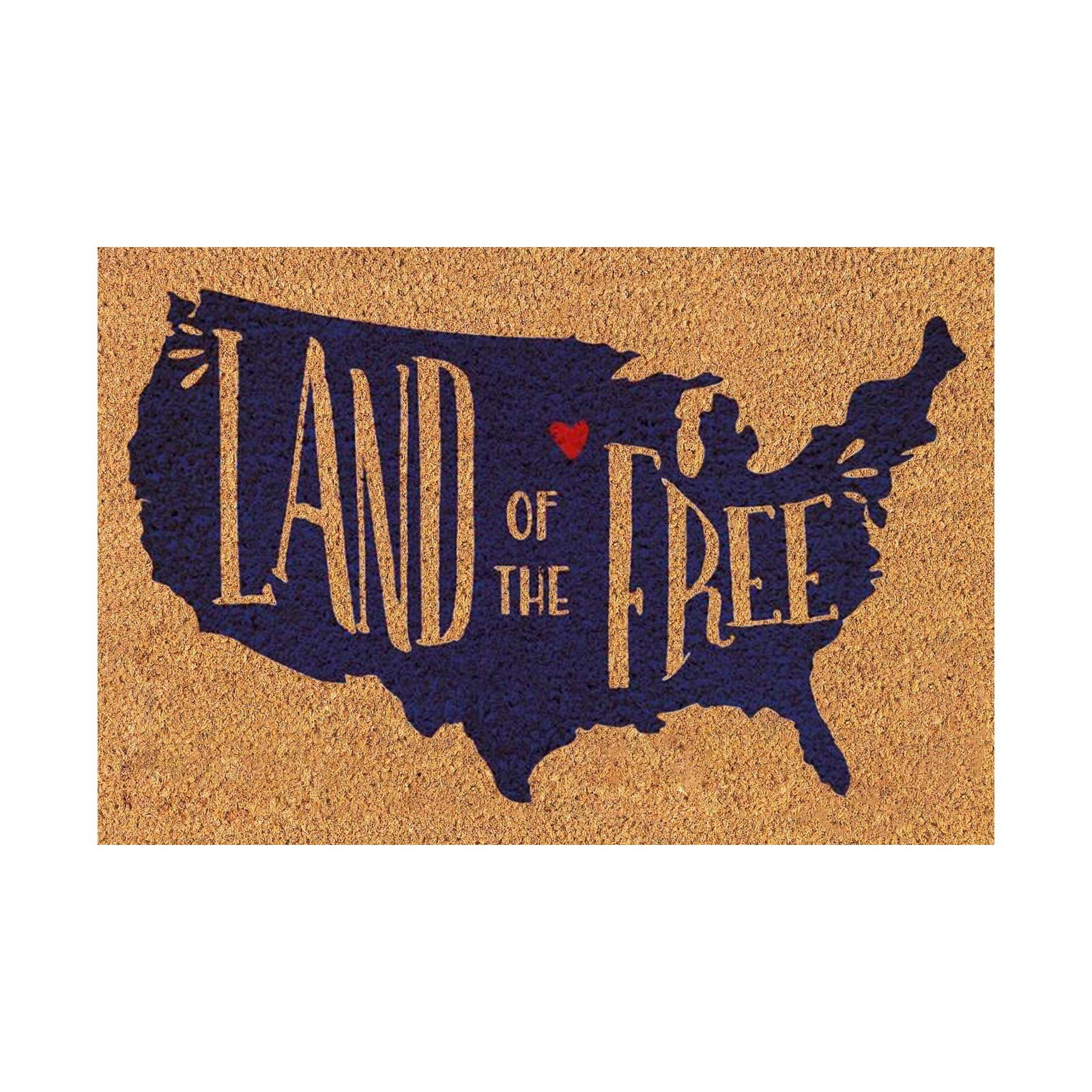 SIfdSeng Front Porch Rugs Outdoor Layering America Land of the Door Mat