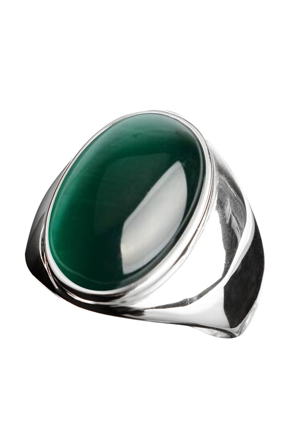Rings for Men Stainless Steel Artificial Cat Eye Stone Ring Titanium Steel Ring