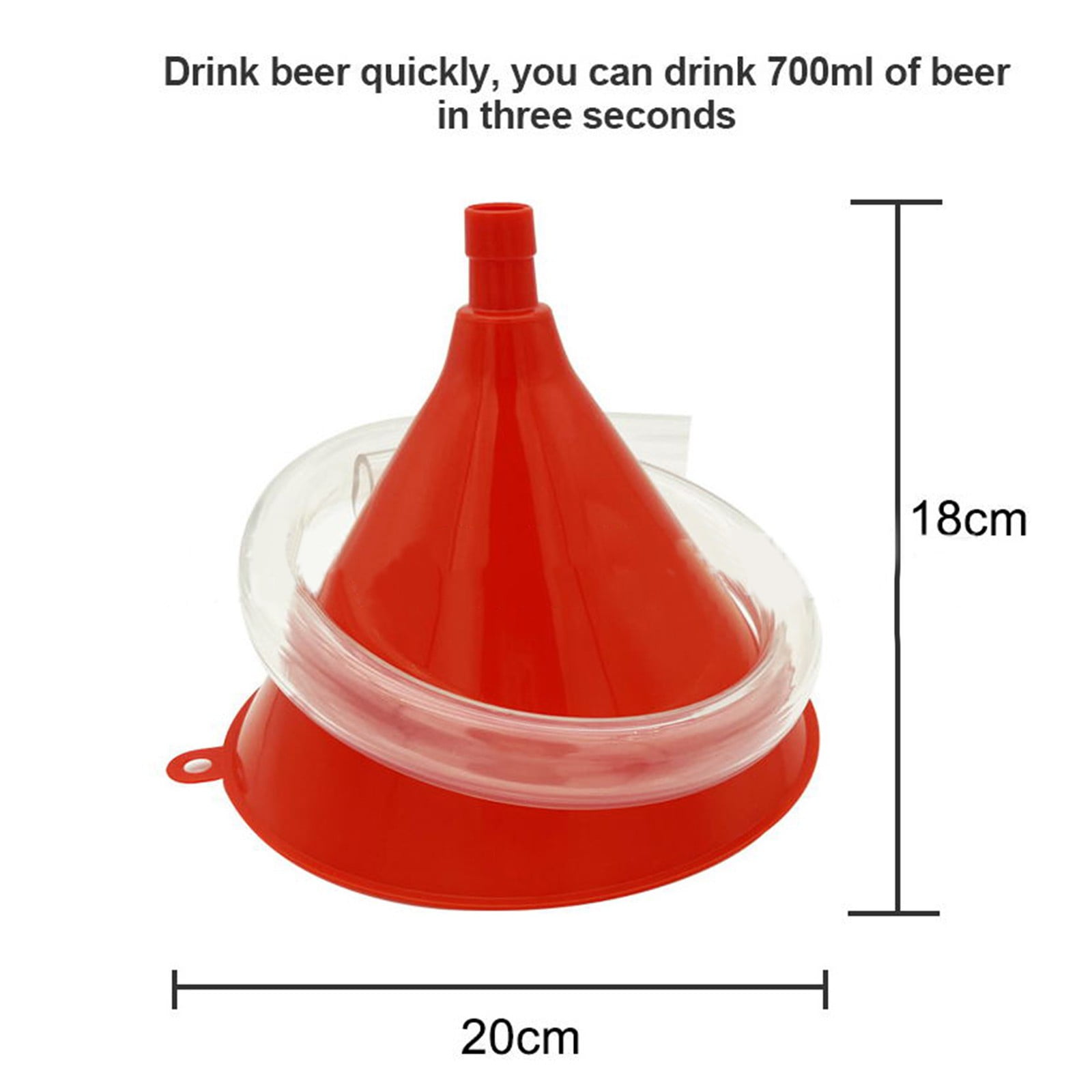 SIfdSeng Silicone Funnels for Canning Games with Bar Funnel Red Drinking for Funnel