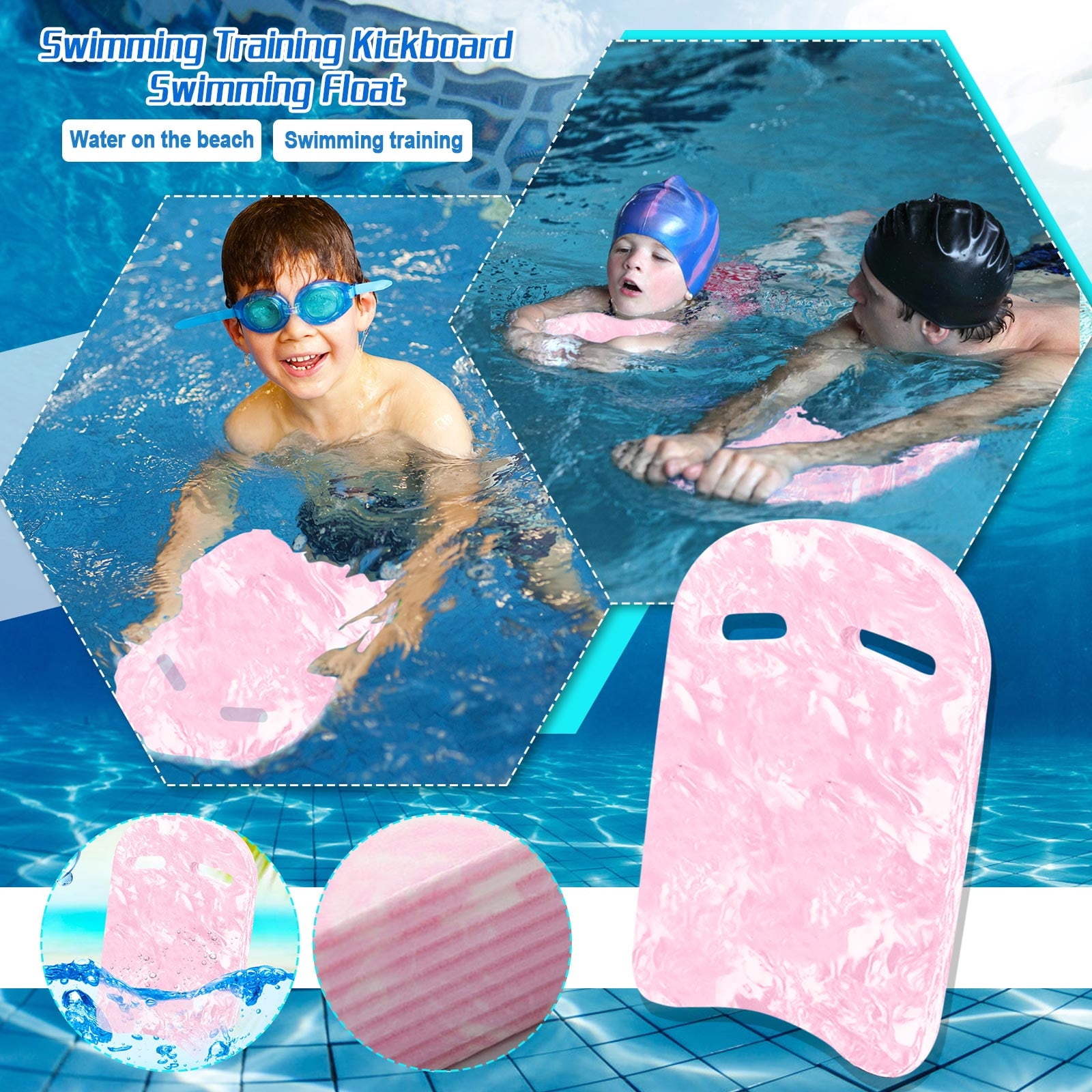 SIfdSeng Water Tube Swimming Board Swim Float Kickboard Safe Pool ...