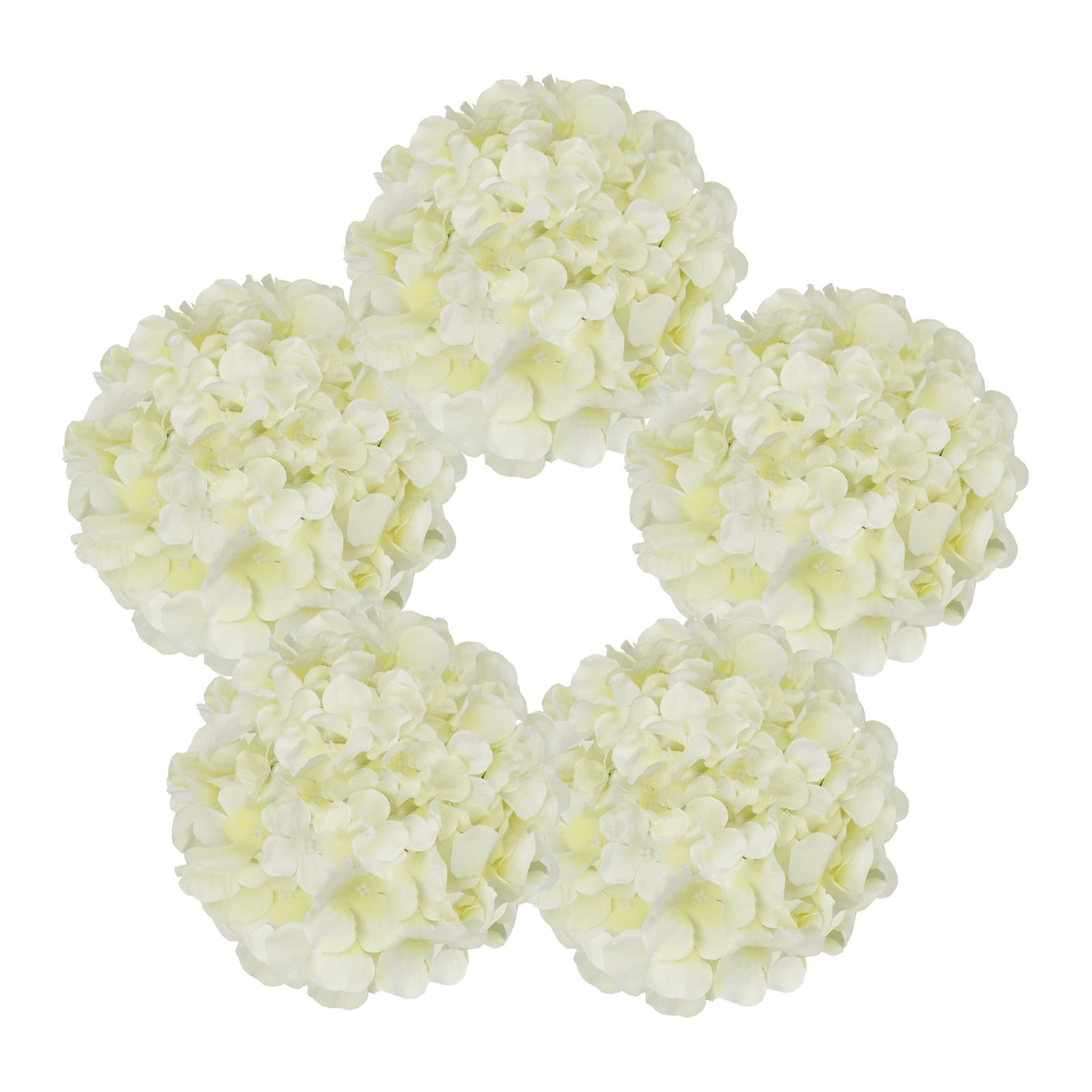 SIfdSeng Wedding Chandelier 5 Pack Detachable Stem Silk Hydrangea Heads