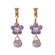 SIfdSeng Women Fashion Earrings Diamond Dangling Earrings Petal Drop Tassel Earrings Book Earrings Big Earrings for Women Bow Earrings for Women