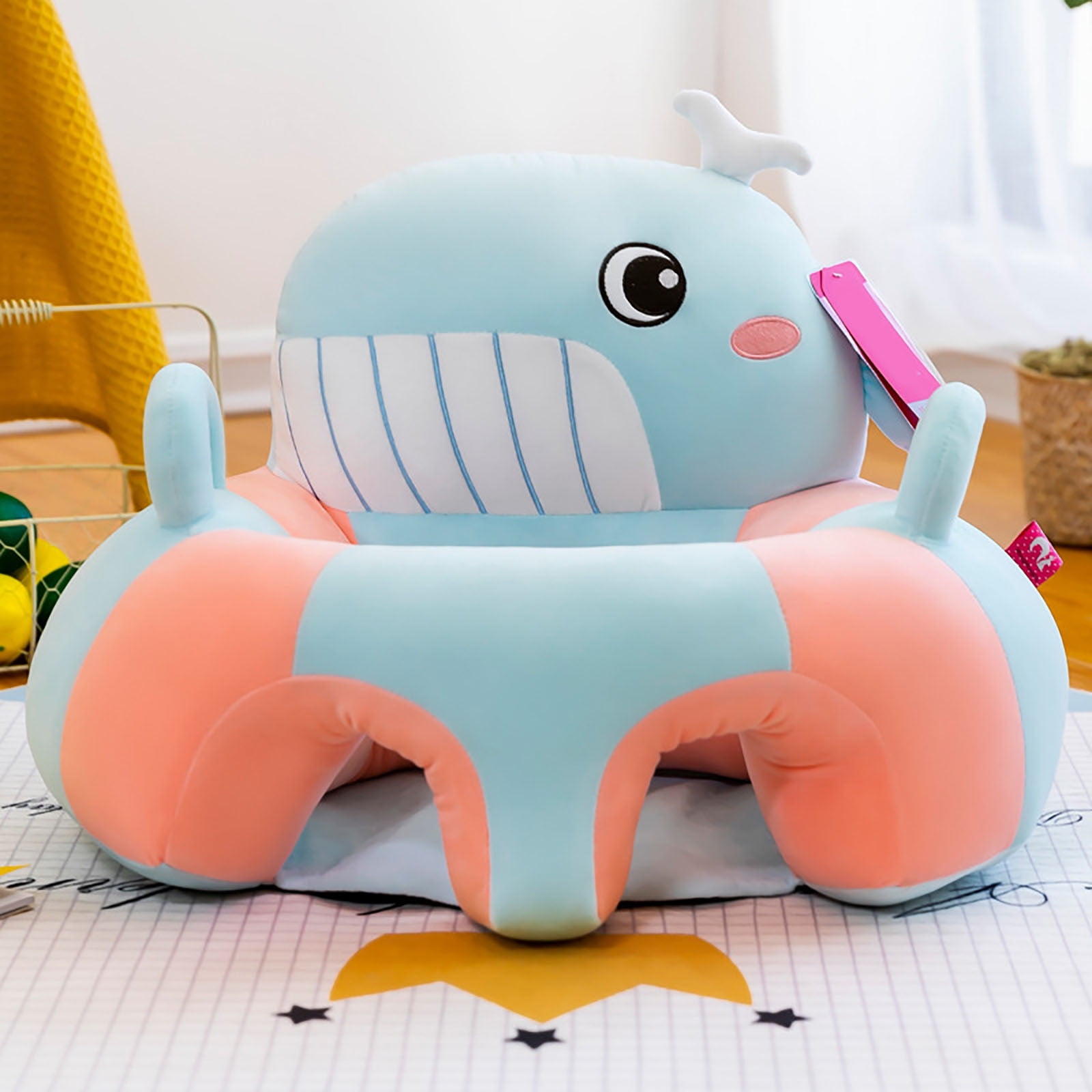 SIfdSeng Yak Gear Seat Cushion Baby Sofa Support Chair Soft Plush Cartoon Animals Baby Sitting