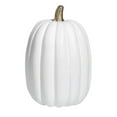 thumbnail image 1 of SIguan,1 PCS Artificial Pumpkins Faux Foam Pumpkins for Decorating Plastic Pumpkin Fall Decor for Autumn Thanksgiving Halloween Table Centerpiece White2 5.9*8.66'', 1 of 8